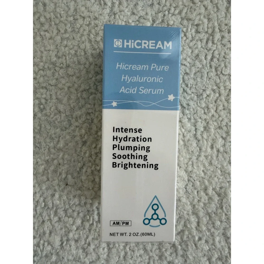 HICREAM Pure Hyaluronic Acid Serum Unisex 2oz Intense Hydration Plumping NIB